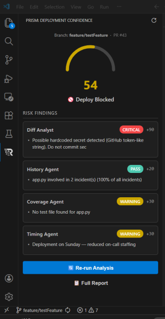 PRism VS Code extension sidebar screenshot